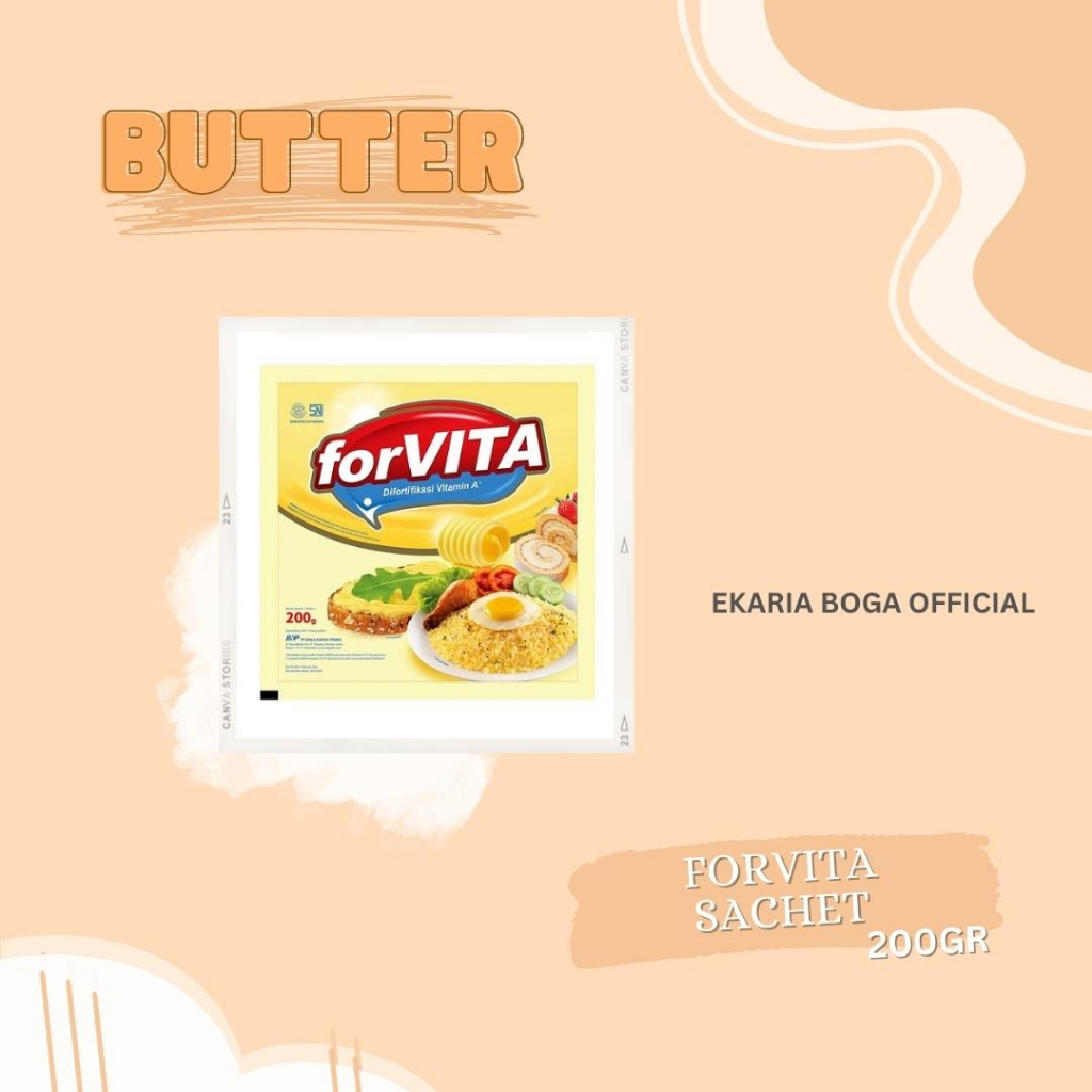 

BUTTER | MENTEGA | MARGARINE | FORVITA | FORVITA SACHET 200GR