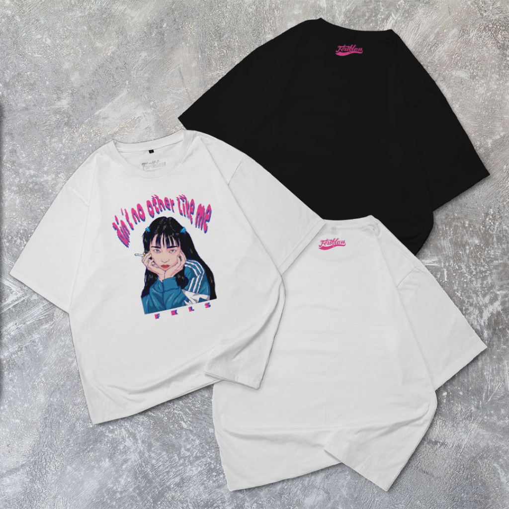 Fortglass LIKE ME Kaos Oversize T-Shirt Cowok Premium Kaos Pria Lengan Pendek Kaos Jumbo