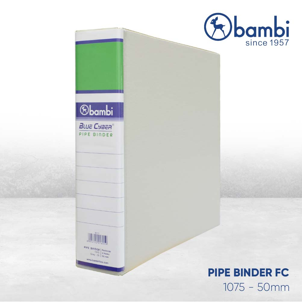 

Bambi Pipe Binder Folio MID SIZE 50 mm With Full Spine 4 Colour Labels 1075