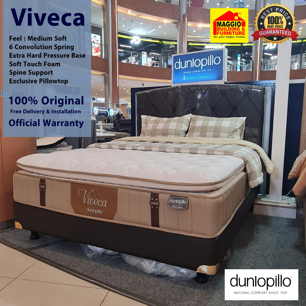 KASUR SPRINGBED DUNLOPILLO - KASUR MATRAS SPRINGBED - KASUR PREMIUM - VIVECA