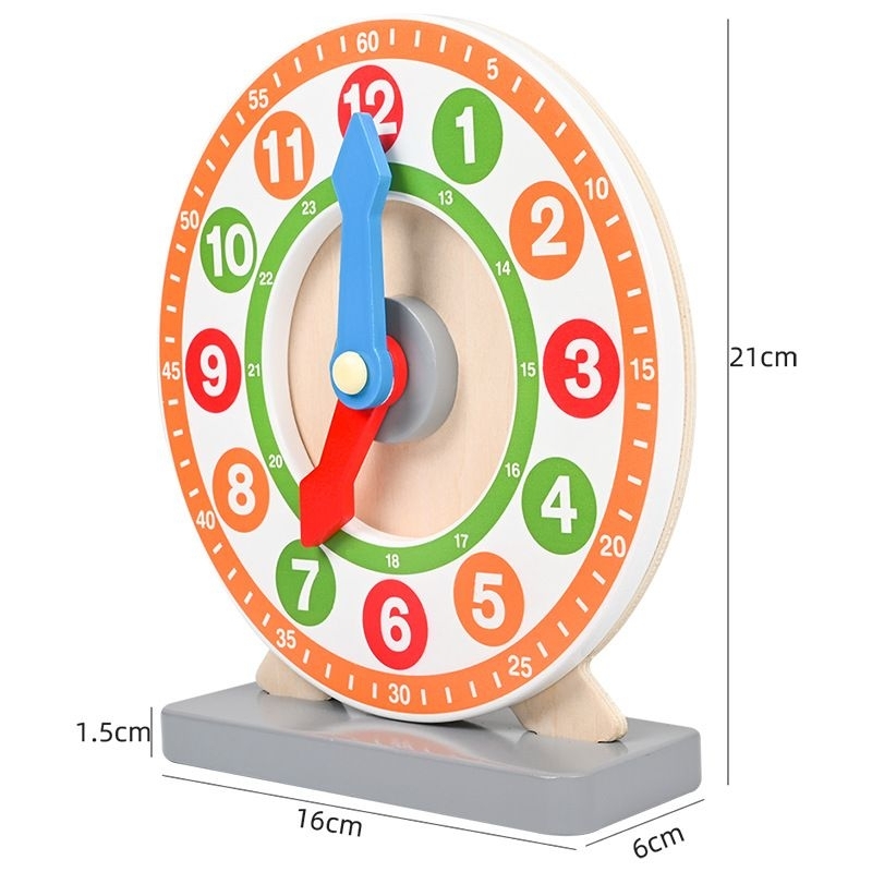 wooden clock toys / mainan edukasi anak mengenal jam