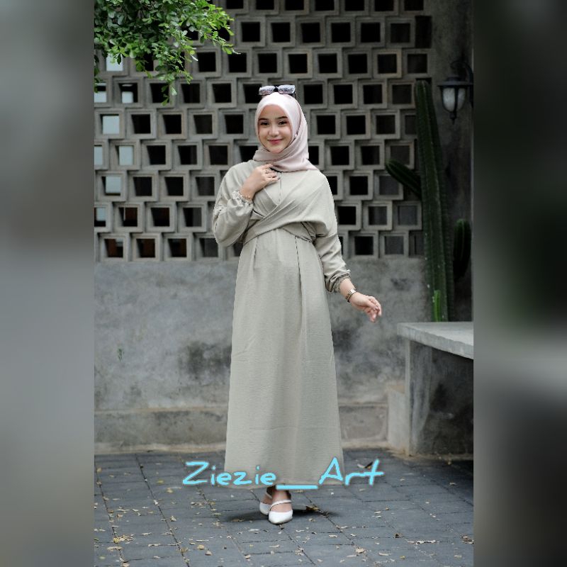 RANIA DRESS/GAMIS CRINKLE AIRFLOW/CASUAL DRESS/DRESS KONDANGAN DAN DRESS LEBARAN