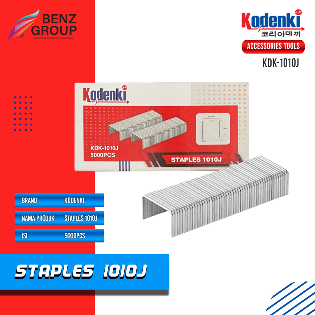 

Kodenki Isi Staples 1010J Refill Airnailer Gun 1010J - Isi Mesin Alat Staples 1010 J - Isi Paku Tembak Staples U Type 1010J Isi Staples Angin Air Stapler Refill 1010J Isi 5000Pcs Airnailer Paku Tembak Angin Jok Sofa Mebel Interior Furniture