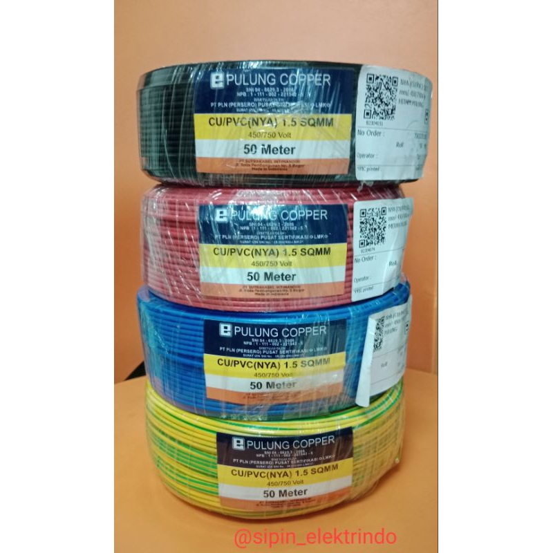 Kabel NYA 1,5 50m Pulung
