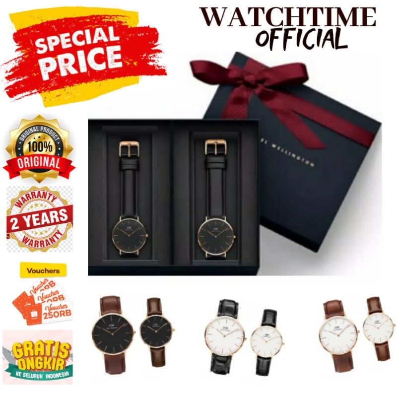 BIG SALE  JAM DW COUPLE ORIGINAL JAM TANGAN PRIA WANITA DANIEL WELINGTON ORI ARLOJI COWOK CEWEK COUP