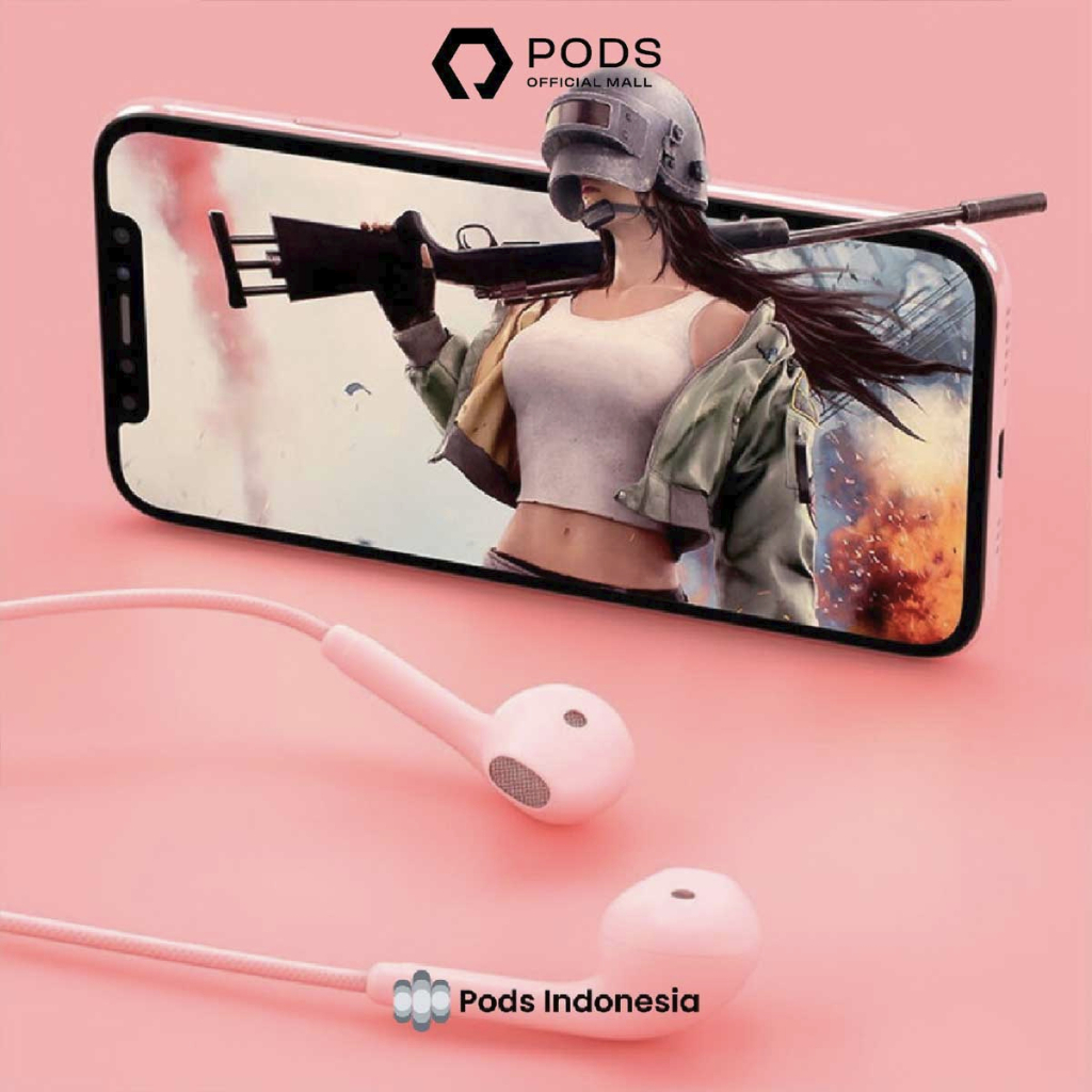 The Pods Headset / Hansdfree U19 Macaron HIFI Extra Bass Stereo Surround Sound By Pods Indonesia