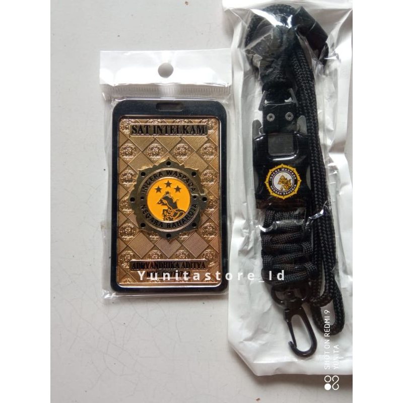 

custom name tag polri id card kta logo kresna wayang intel