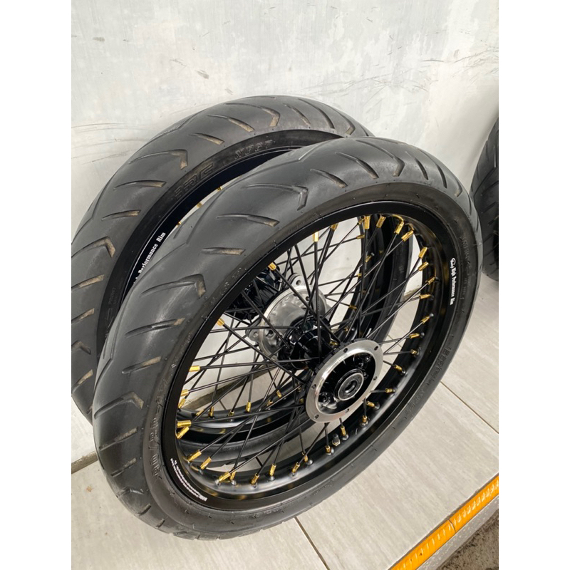 roda supermoto klx semi cacing ukuran 160 185