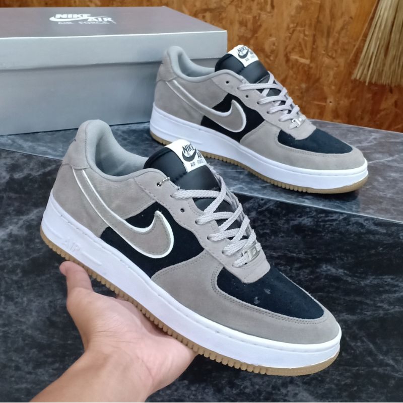 SEPATU NIKE AIR FORCE 1 WOLF GREY PREMIUM QUALITY