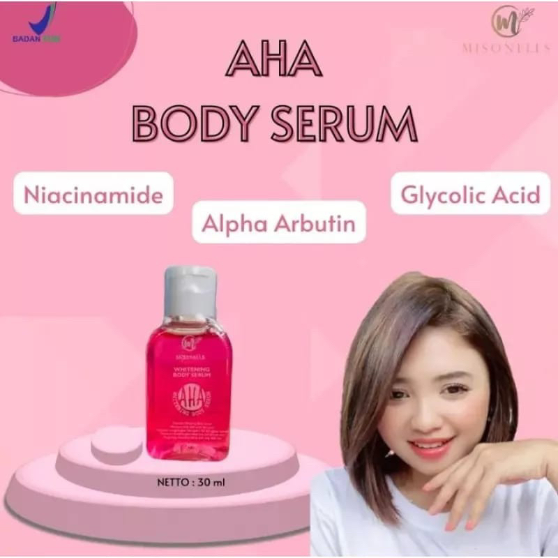 (COD) WHITENING AHA BODY SERUM MISONELLS NIACINAMADE PEMUTIH BADAN