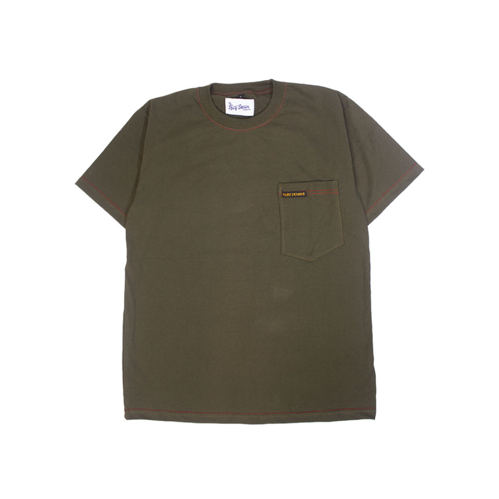 Nurf Denim - Heavy Cotton Pocket Tees Olive Green