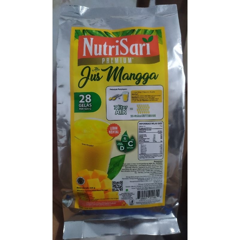 

Nutrisari Premium Jus Mangga 420g
