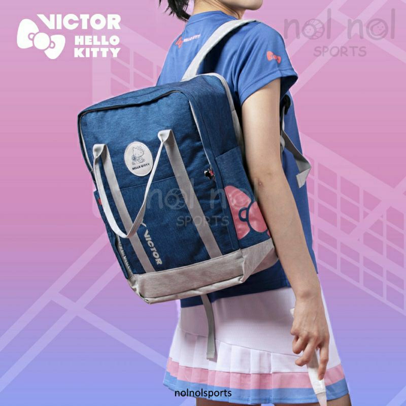 NNS VICTOR X HELLO KITTY backpack / tas Ransel Raket badminton bulutangkis hellokitty original