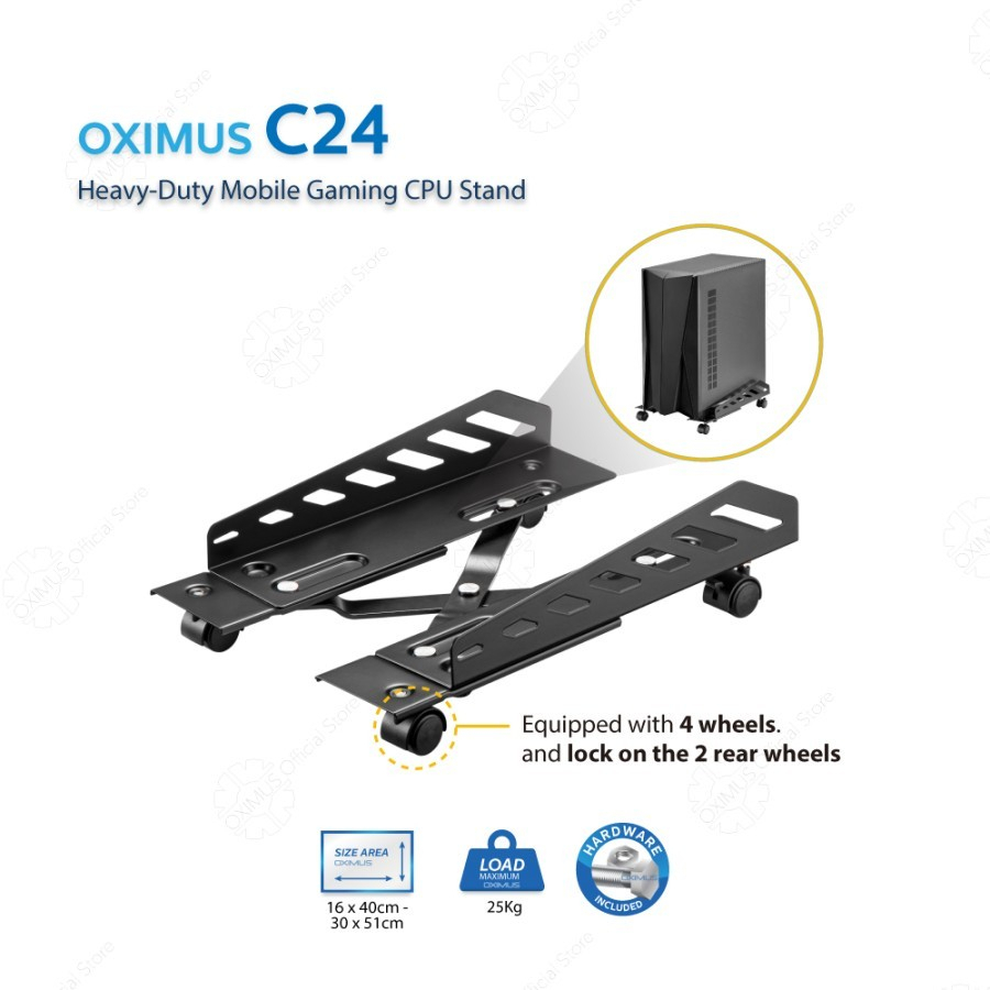 OXIMUS C24 Rak CPU Tray CPU Tempat CPU tatakan Adjustable Width CPU