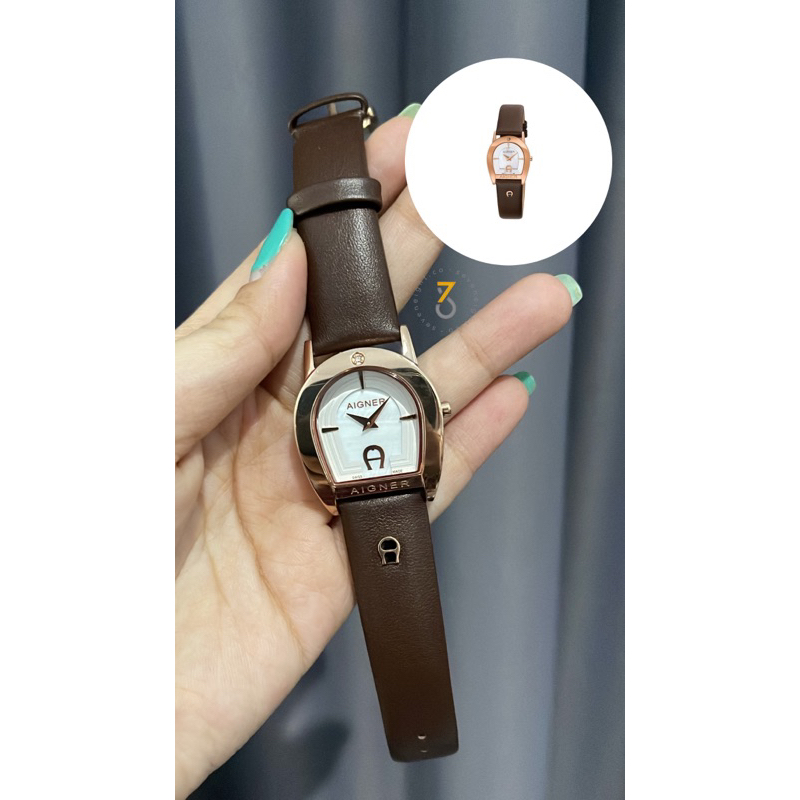 Aigner Varese Leather Strap Watch Authentic