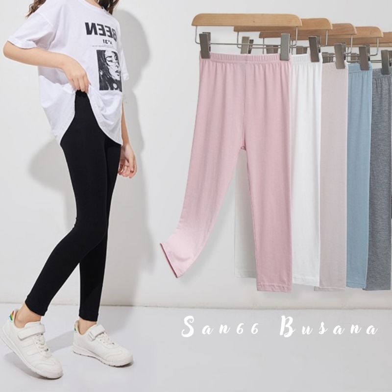 Legging Anak Perempuan Polos Usia 5 - 10 Tahun Bahan Spandex Premium / Legging Panjang Anak