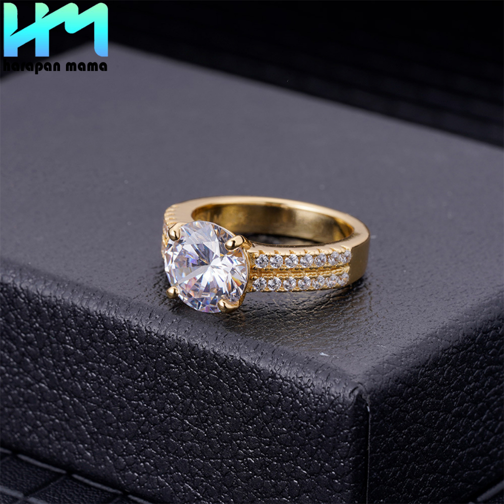 Cincin Titanium Wanita Permata / Cincin Emas 24K / Cincin Xuping Permata Emas / Cincin Wanita Emas A