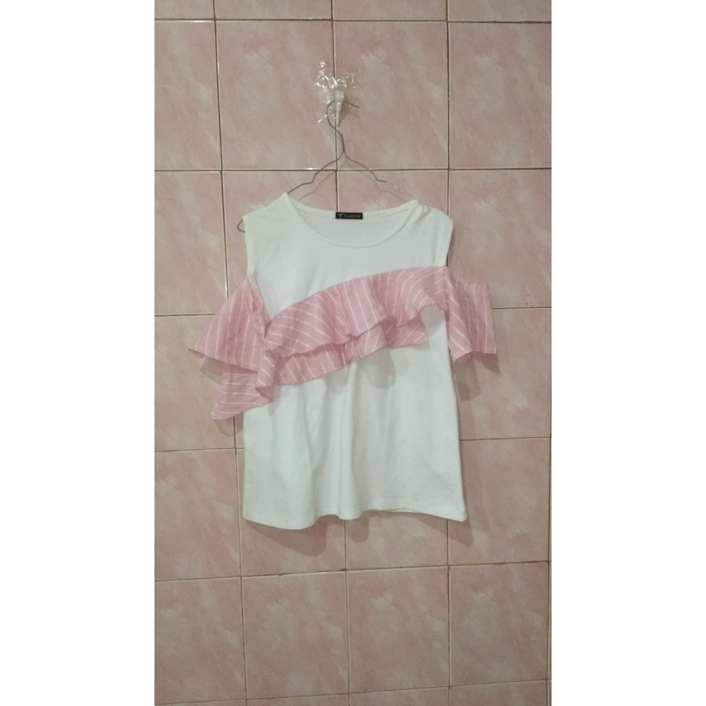 Atasan Kaos Baju Preloved Seperti Baru Polyester Sifon Pribadi Celana Cantik Short Sleeve Murah Pere