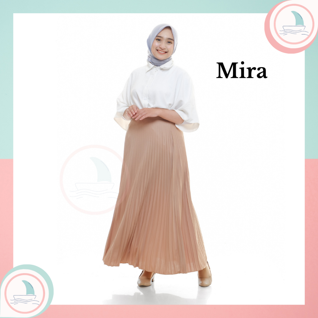 Rok Plisket Panjang Mira Import Premium