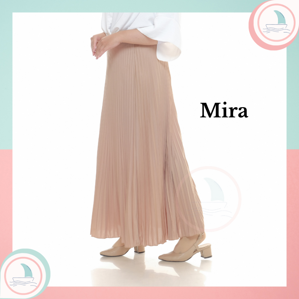 Rok Plisket Panjang Mira Import Premium