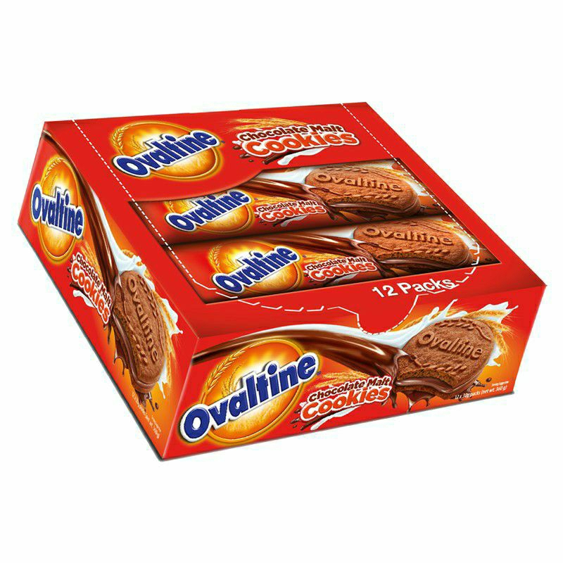 

Ovaltine Chocolate malt cookies biskuit cokelat isi 12 pcs berat 30 gram