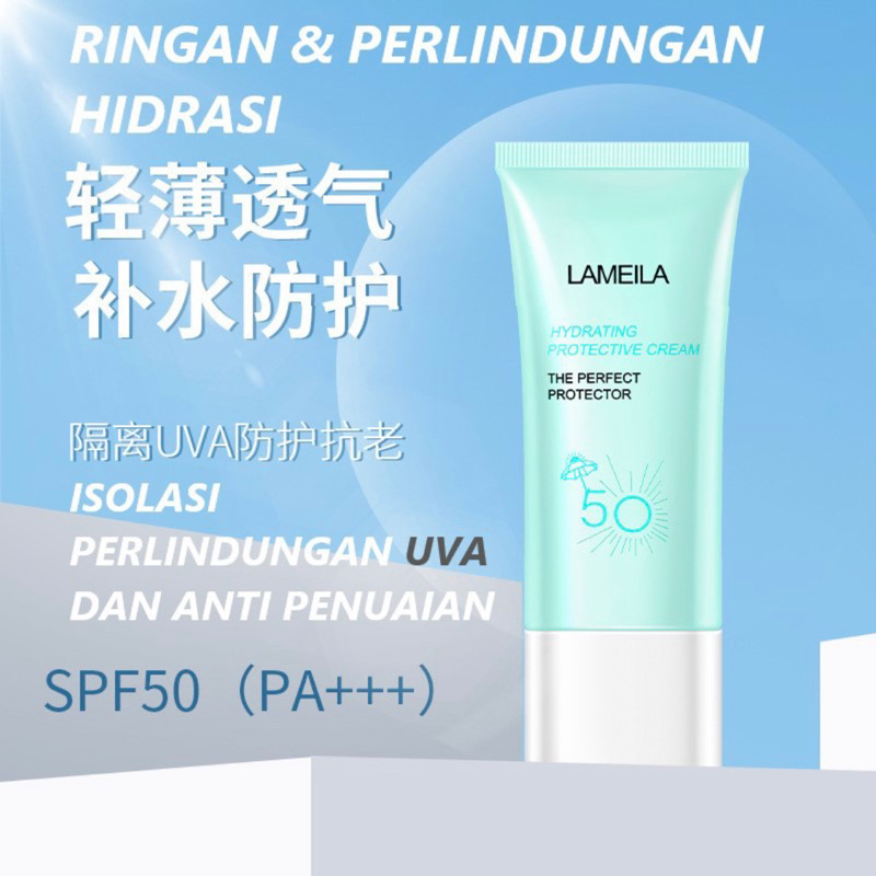 LAMEILA Sun Block SPF 50 Sun Screen Wajah Tosca Tahan 12,5 Jam PA+++ Sunblock