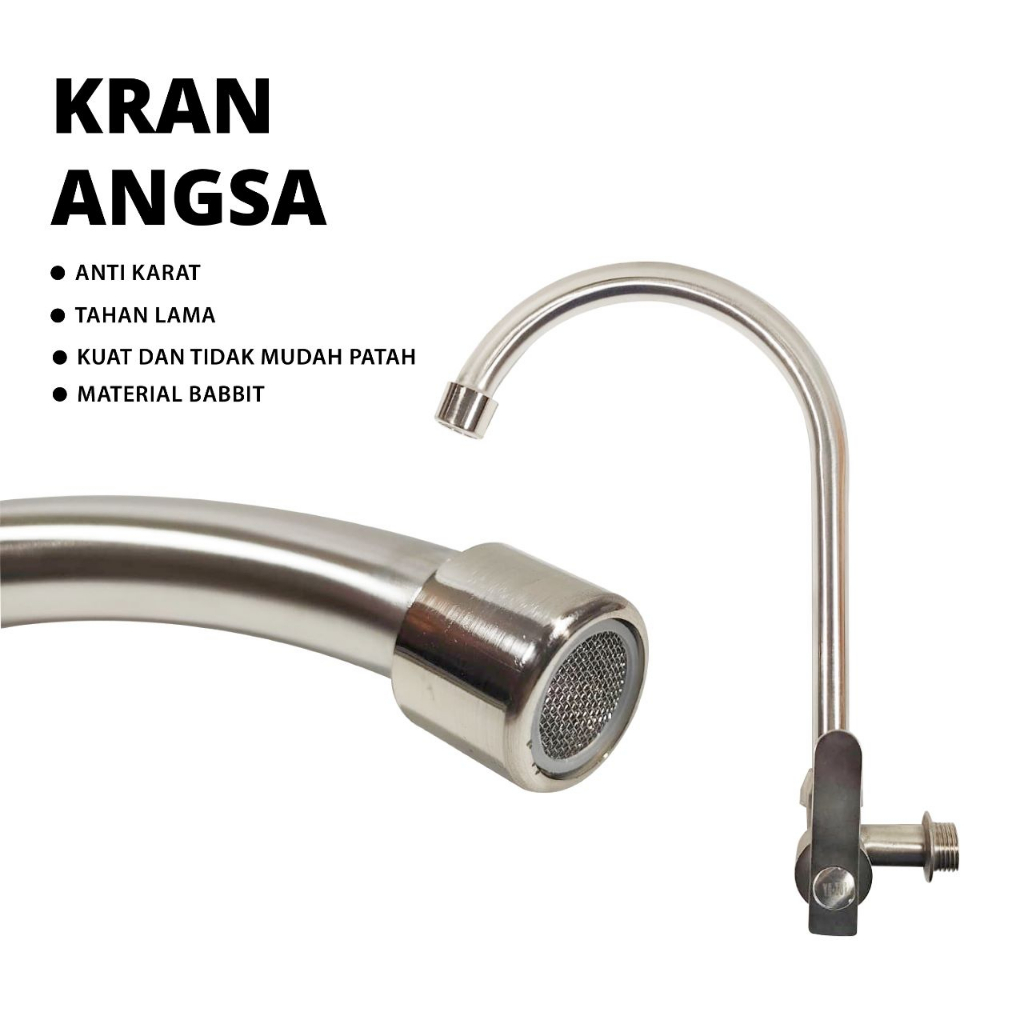 Kran Angsa Fleksibel Cuci Piring Stainless Steel 2 Mode YOZURI