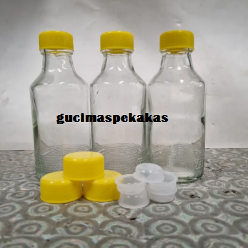 Botol Kaca 150ml Botol Bekas UC 1000 Botol Kaca 150ml + Tutup Plastik Murah Botol Serbaguna