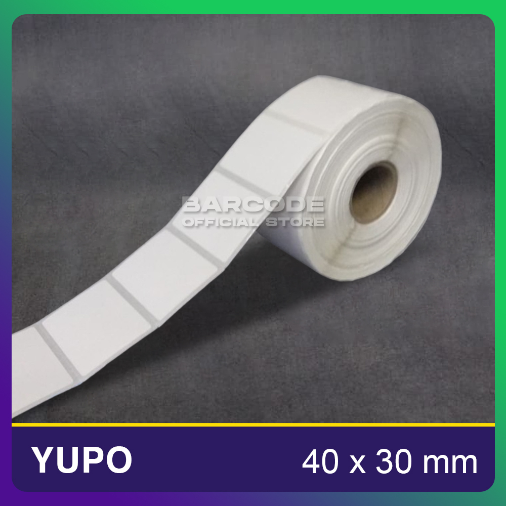 

Label Barcode Yupo 40x30 Stiker 1 Line 40 x 30 mm isi 1000 Pcs 40x30mm