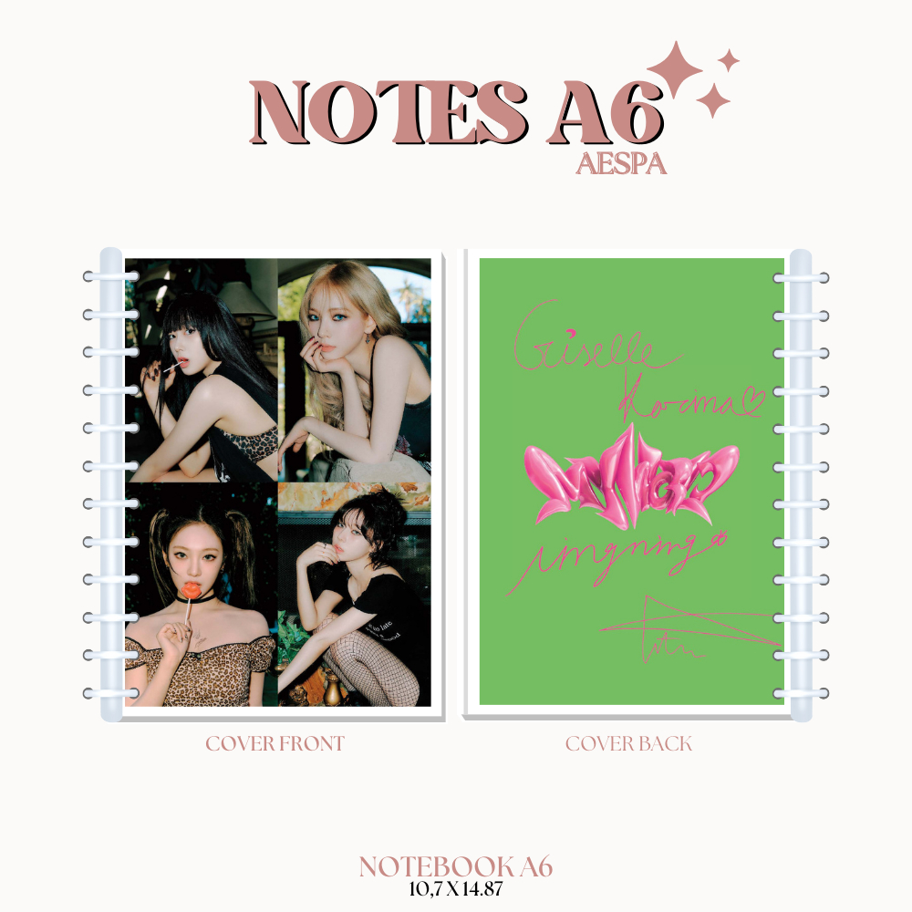 NOTES AESPA MY WORLD (ISI 40 HVS + COVER LAMINASI 2 SISI) BUKU NOTE NOTEBOOK TANDA TANGAN TTD KPOP IDOL KOREA PREMIUM MURAH UNOFFICIAL WINTER KARINA NINGNING GISELLE READY STOCK !