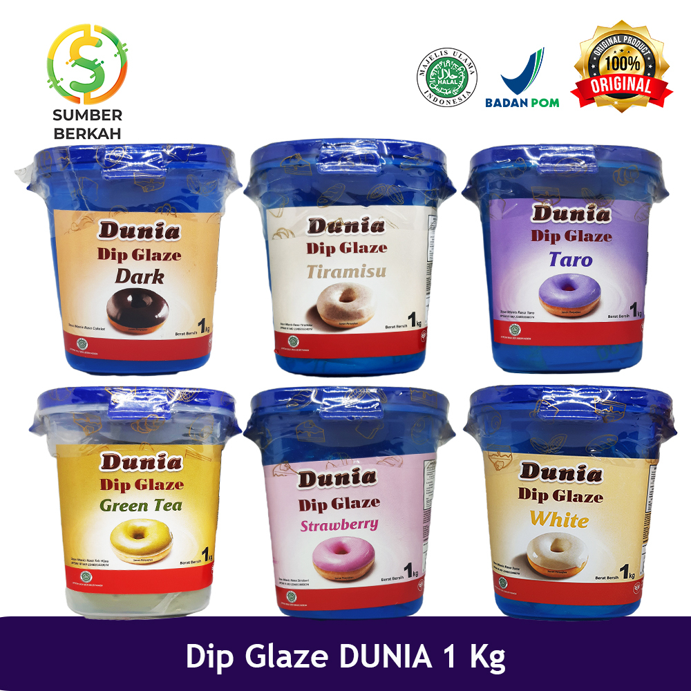 Dunia Dip Glaze 1 kg Celupan Topping Selai Olesan Donat