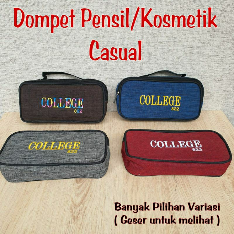 Dompet Pensil Multifungsi Casual Promo Kotak Pensil Dompet Kosmetik Kanvas Dompet Kecil