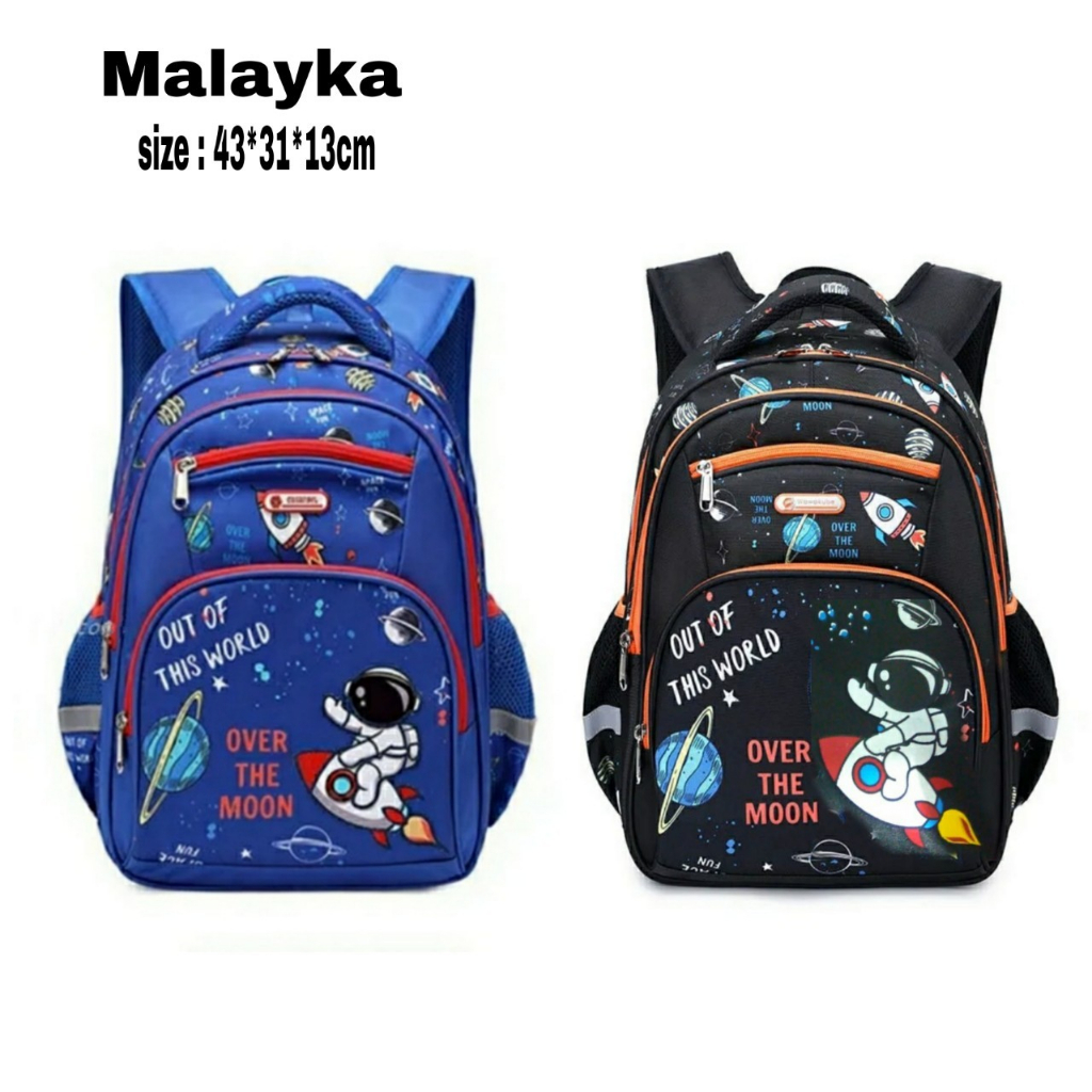 Tas Sekolah SD SMP SMA Ransel Baru Anak Laki laki Astronot Tas Punggung Mode Tas Kartun Laki laki