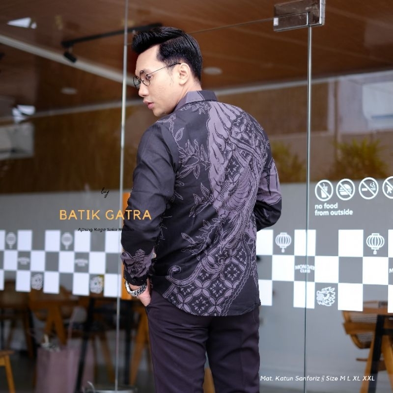 Batik Pria Slimfit Lengan Panjang Pawung Peksi Lapis Furing