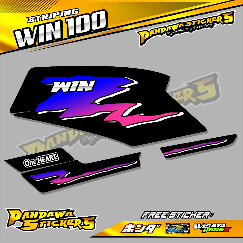 STRIPING VARIASI HONDA WIN 100 / STICKER LIST VARIASI HONDA WIN
