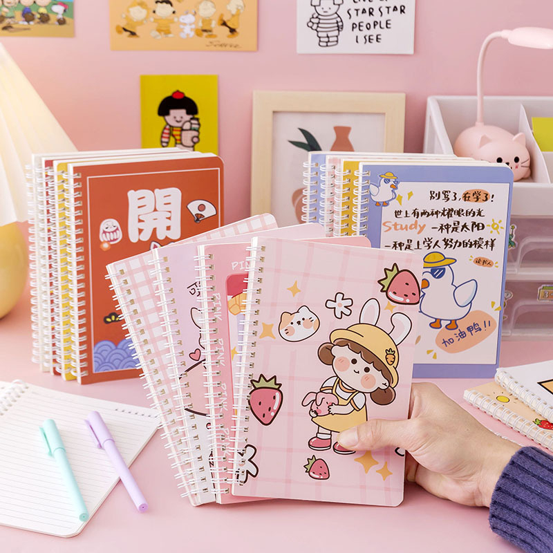 MIKADO - KP116 BUKU TULIS MINI A5 MOTIF KARTUN NOTEBOOKING A5 MINI CARTOON MINI BOOK NOTEPAD KARAKTER BUKU TULIS RING MEMO KECIL MURAH IMPORT