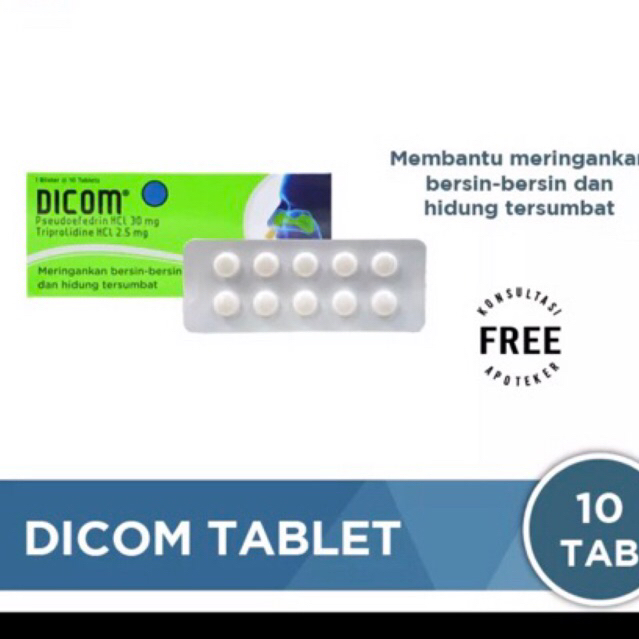 DICOM 1 blister @10 tablet obat flu