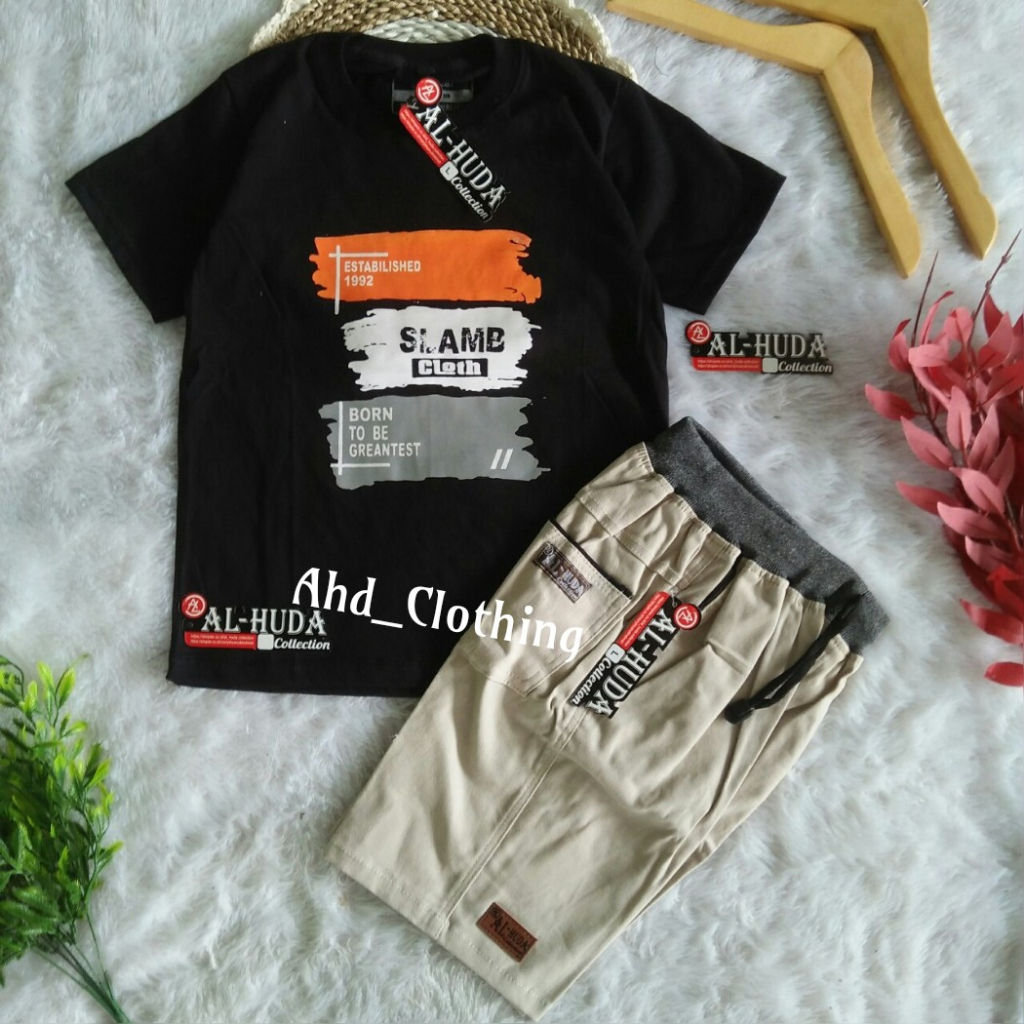 Setelan kaos distro celana pendek rib anak usia 1-10 tahun | Setelan anak laki laki | Stelan anak co
