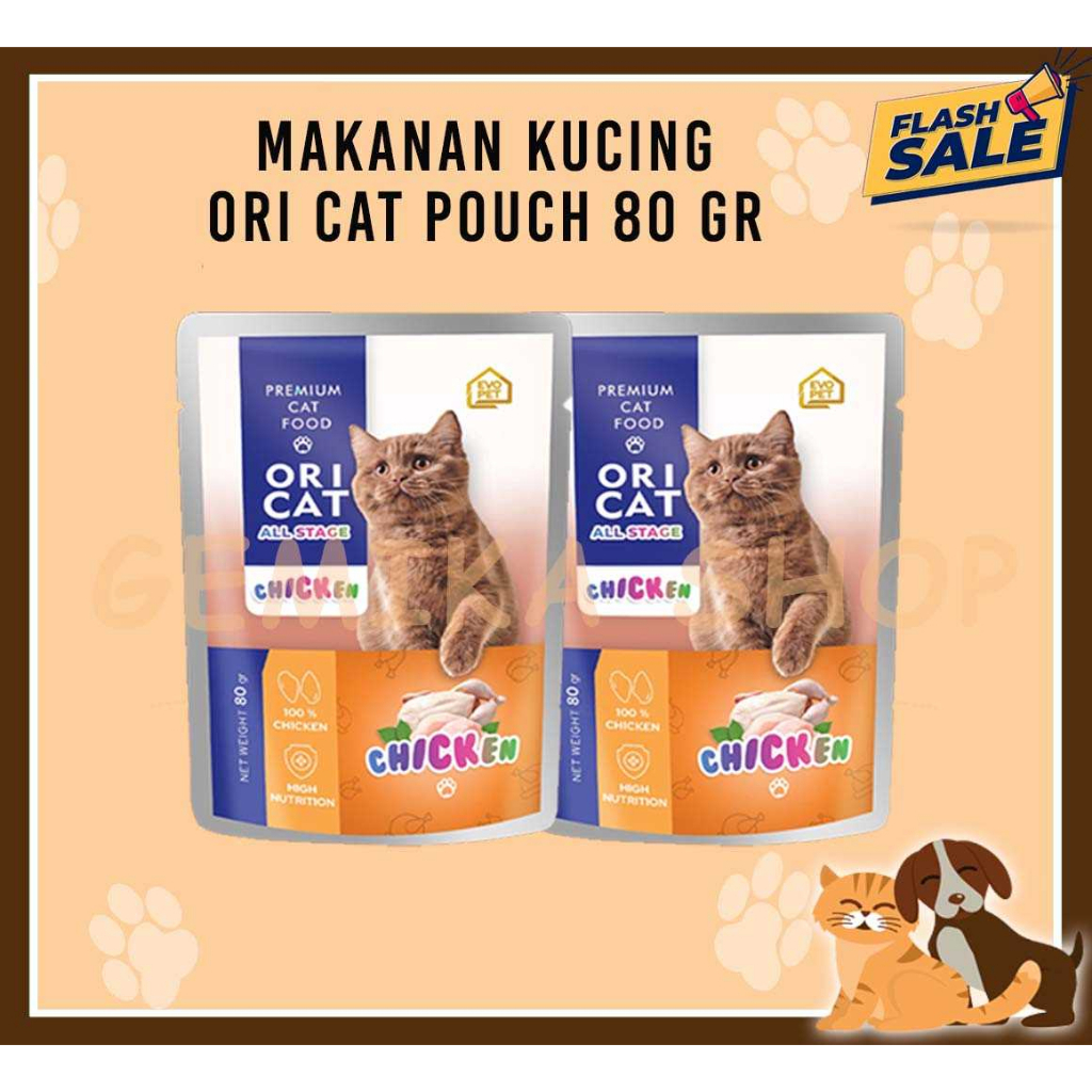 ORI CAT POUCH 80GR - MAKANAN KUCING POUCH BASAH