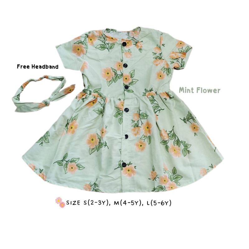 DRESS ANAK KATUN 2 3 4 5 6 7 TAHUN