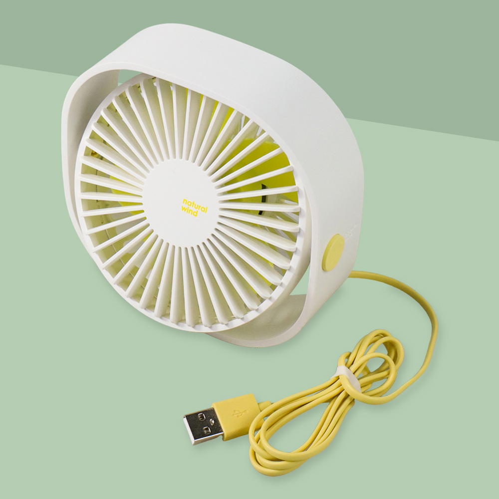 Small Fan Kipas Angin Meja Portable Desktop Mini Fan USB - 312 - White