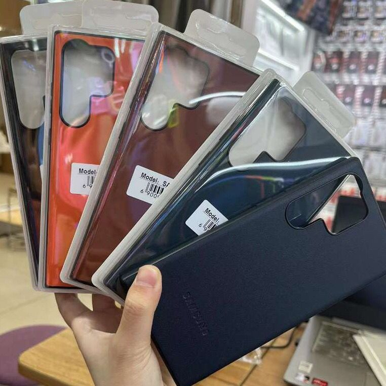 LEATHER CASE SAMSUNG  S21+ S21 ULTRA S22+ EMBOS LOGO CASE