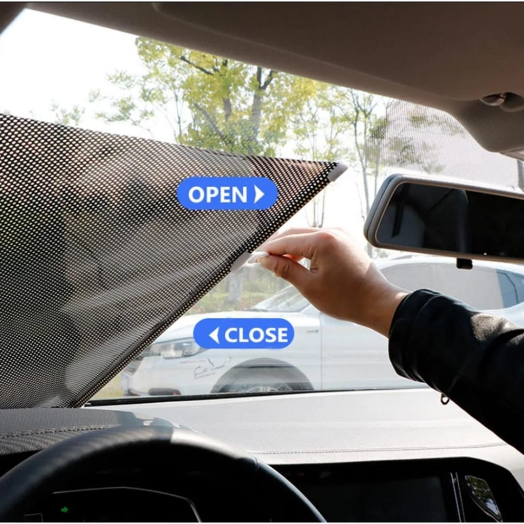 tirai roll kaca mobil/sun shield mobil/pelindung panas 58x125cm