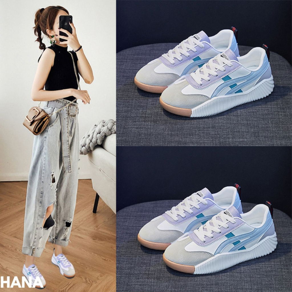 Gypsy - Sepatu Wanita Sneakers Kasual Warna Bagus Keren Bahan Pu Import Hana