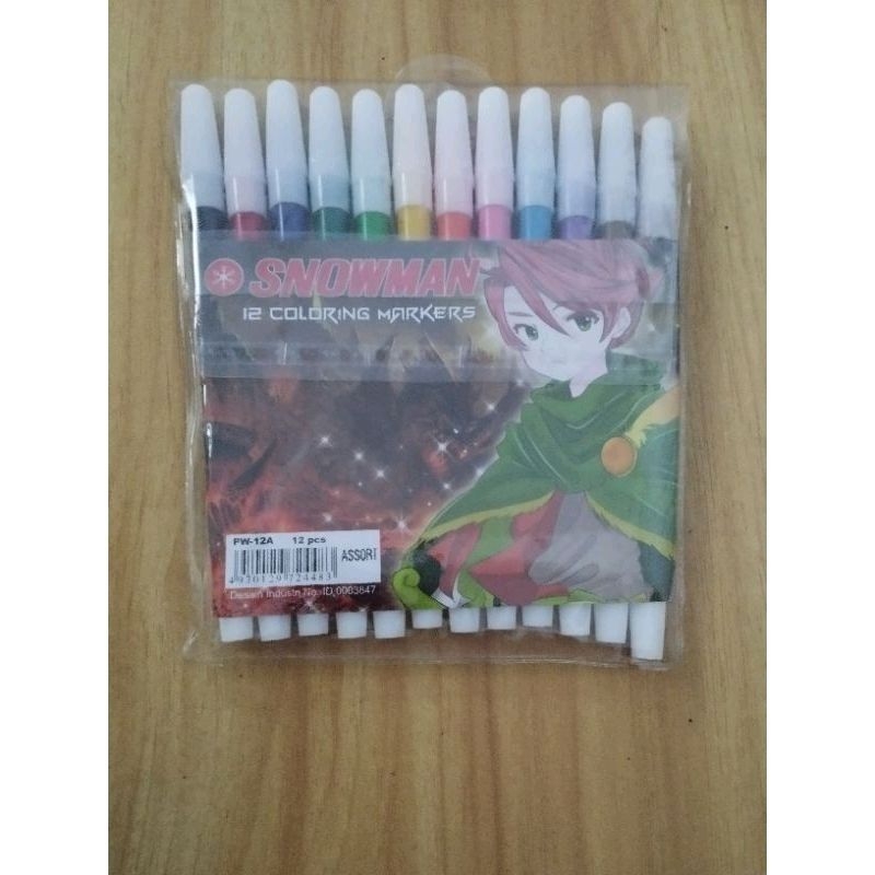 

SPIDOL KECIL SNOWMAN 12 WARNA COLOURING PEN NYStore