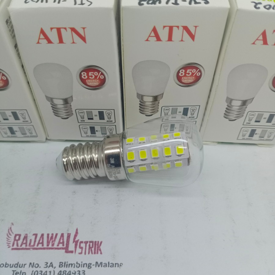 led fitting e14 3w lampu kulkas lampu hias cabe led putih kaca bening