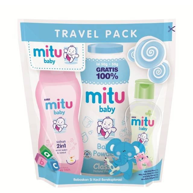 Mitu Baby Mini Paket -Sabun Bayi Perlengkapan Travel Pack 2in1