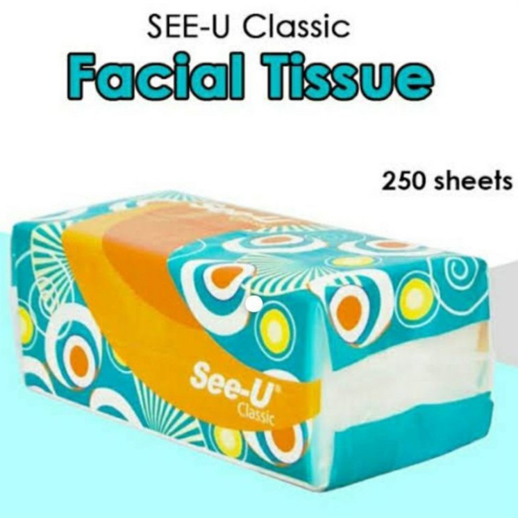 Tissue Classic See U Facial / Tisu Muka Isi 250 Sheets 2 Ply wajah halus lembut 250 sheet