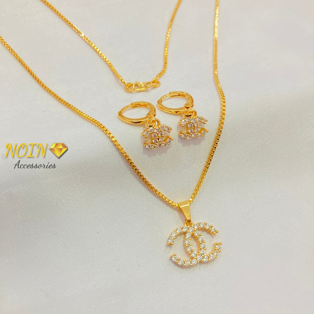 Set Perhiasan Wanita Lapis Emas Aksesoris Perhiasan 18K