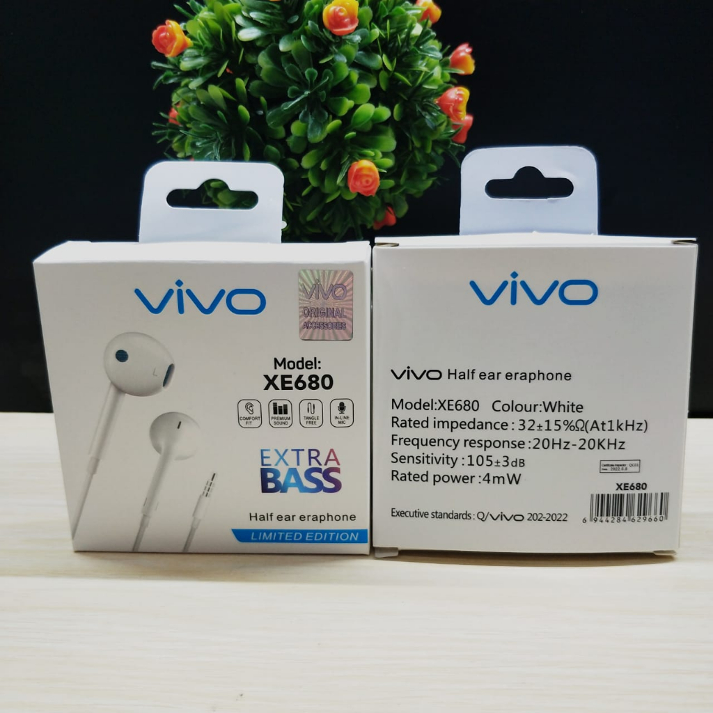 HEADSET OPPO ORIGINAL EARPHONE OPPO R17PRO UNIVERSAL EARPHONE VIVO XE680 BLACK EDITION